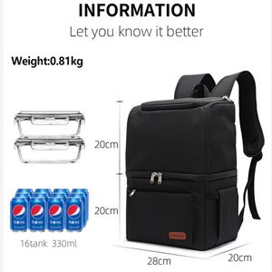 Sac isotherme personnalisable en toile imperméable pour bouteille d'eau, sac à déjeuner thermique souple pour pique-nique, sac à dos isotherme pour activités de plein air - Product Image 4