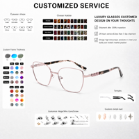 Expédition sous 24 heures – Lunettes optiques en métal faites à la main avec branches en acétate – Montures de lunettes haut de gamme pour usage quotidien