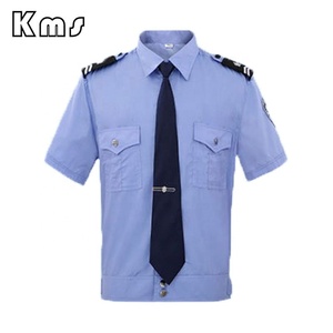 KMS Tùy Chỉnh Màu Xanh Quốc Gia Tuần Tra Sân Bay Ngắn Tay Áo Áo Sơ Mi Quần Áo An Ninh Quần Áo Bảo Vệ Đồng Phục Bộ Cho Bán - Product Image 3