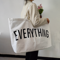 Sacs fourre-tout en toile extra larges en gros, logo imprimé personnalisé, sacs de plage et de courses réutilisables, taille et couleur personnalisées en usine