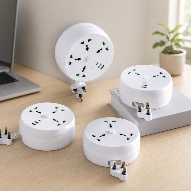 Multifunctional Extendable Plugboard Dormitory Plugboard Usb Plugboard Long Line Circular Removable Socket Fast Charging