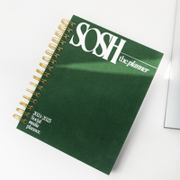 Vente en gros, impression personnalisée, couverture rigide, planificateur en spirale, planificateur de médias sociaux, agenda, carnets de notes