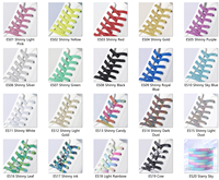 Lacets élastiques sans nœuds scintillants pour baskets avec embouts métalliques à vis