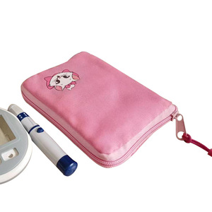 Sac pour lecteur de glycémie, étui de rangement médical portable 12,5x9x2,5 cm avec poche en filet pour lecteur de glycémie et accessoires - Product Image 2