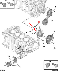 OE 9806723380 Bomba de Agua Mecánica Original para Motor para Peugeot 3008 308CC 308SW RCZ 508 <span class=keywords><strong>Citroen</strong></span> C4L <span class=keywords><strong>C5</strong></span> C6 C3-XR - Product Image 2