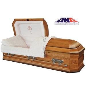 ANA <span class=keywords><strong>funeral</strong></span> suministros sólido nos madera <span class=keywords><strong>de</strong></span> nogal ataúd para el muerto. - Product Image 3