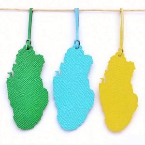 Customizable Logo Screen-Printed Eco-Friendly Bookmarks Personalized Custom-Shaped PU Nameplate <b>Backpack</b> Keychains Decorations - Product Image 1