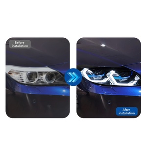 Conjunto de Faros Delanteros para <span class=keywords><strong>BMW</strong></span> <span class=keywords><strong>Z4</strong></span> E89, Compatible con Modelos 09-16 Modificado para G22. Luz de circulación diurna One Blue Spoon. Ojos Dorados. - Product Image 3