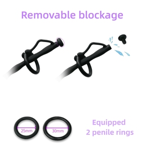 Männliches Silikon Langes Pferde auge Harnröhre <span class=keywords><strong>dilation</strong></span> Hohlrohr Penis Masturbation Männlicher Sklave Training SM Sexspielzeug - Product Image 3