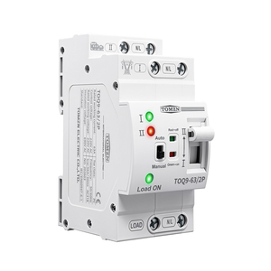 Interruptor de Transferencia Automática TOMZN TOQ9 Modelo Slim, Interruptor de Doble Alimentación <span class=keywords><strong>ATS</strong></span> 2P 4P 230V AC 63A, Riel DIN, 50/60Hz, Conmutación Ininterrumpida - Product Image 3