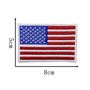 Bán Buôn Sắt Trên Mỹ Cờ Các Bản Vá Lỗi Màu Sắc Khác Nhau 100% Đầy Đủ Thêu Cờ Vá Thêu Mỹ Cờ Vai Vá - Product Image 6