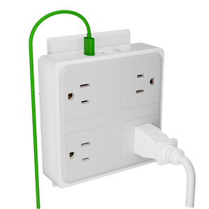 Enchufe de Pared Plano Compacto Personalizable con Bajo MOQ, 4 Tomas de CA, 2 Tipo C, 1 USB, 20W, Clasificación IP20, Garantía de 12 Meses para Hogar, Oficina, Hotel - Product Image 1