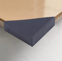 Usine vente en plastique verre Table étagère coin gardes noir Triangle PP matériel bord protecteur bébé épreuvage coin couvre