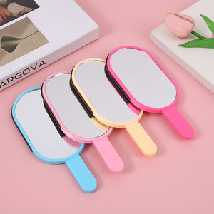 Crème glacée personnalisée petit maquillage miroir à main simple face portable mignon beauté miroir à main pour le visage des filles - Product Image 4