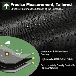 Funda para Sombrilla de Patio, Impermeable, con Cierre para Fácil Instalación, Compatible con Sombrillas de Mercado - Product Image 2