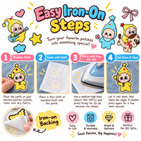 Patch brodé Kawaii en gros, motifs mignons étoile, cœur, ours en peluche, à thermocoller ou à coudre