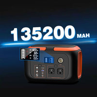Panneau solaire portable d'urgence extérieur de haute qualité 135200mAh 488Wh 600W avec lampe torche et charge sans fil à onde sinusoïdale pure