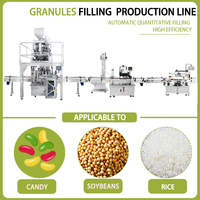 Ligne de production de remplissage de granulés avec peseuse multi-têtes, cubes de sucre brun, sucre candi, poivre du Sichuan, anis étoilé, coquille Saint-Jacques, Euryale Ferox