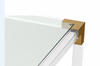 Luxuriöser Moderner Quadratischer Acryl-Couchtisch mit Metallecken Langlebig & Wasserfest Umweltfreundlich