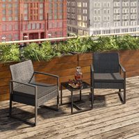 Vente en gros de meubles d'extérieur de jardin en rotin de loisirs de haute qualité Mobilier d'extérieur Table à manger et chaises avec mobilier de patio