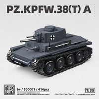 NUEVO Tanque Ligero Militar Alemán 38T-A 30001, Bloques de Construcción de Plástico de 400 Piezas, Juguete de Ensamblaje para Niños