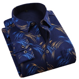 All'ingrosso da <span class=keywords><strong>uomo</strong></span> personalizzato autunno e inverno addensato aggiungere camicia stampata Casual a maniche lunghe in <span class=keywords><strong>lana</strong></span> Slim-Fit - Product Image 1