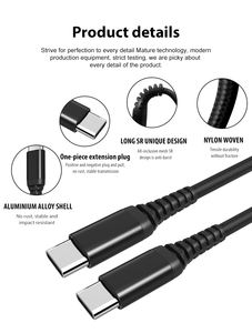 Échantillon <span class=keywords><strong>gratuit</strong></span> Câble de type C tresse en nylon durable PD60W Câble USB C à C à charge rapide pour <span class=keywords><strong>iPhone</strong></span> Série 15 et appareils <span class=keywords><strong>Android</strong></span> - Product Image 3