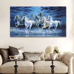 Poster su Tela con Cavallo in Corsa, <span class=keywords><strong>Arte</strong></span> Murale Vintage con Uccelli Marini e Paesaggio Marino, Decorazione per Dormitorio - Product Image 3