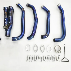 Titane acier inoxydable moto système d'échappement silencieux d'échappement tuyau d'échappement pour <span class=keywords><strong>Kawasaki</strong></span> Versys <span class=keywords><strong>1000</strong></span> <span class=keywords><strong>2019</strong></span> - Product Image 1