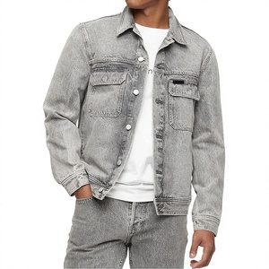 New Arrival Covered Button <b>Men</b> Jeans Winter <b>Jacket</b> Windproof Jeans <b>Jacket</b> Online Sale Jeans <b>Jacket</b> - Product Image 1