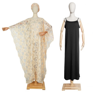 Robes africaines élégantes pour femmes robe traditionnelle dashiki en dentelle <span class=keywords><strong>boubou</strong></span> grande taille robe de soirée pour mariage caftan musulman robe maxi - Product Image 3