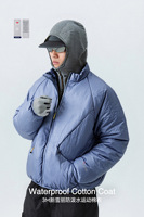 Sports Tailaxing |   Veste de sport en nylon imperméable 3M, nouvelle collection hiver 2025, col montant, couleur unie
