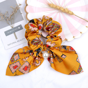 Elastici per Capelli Personalizzati per Donne, Adorabili Scrunchies in Chiffon con Fiocco per Capelli Spessi, Scrunchies con Orecchie di Coniglio, Elastici per Capelli in Confezione Convenienza - Product Image 3