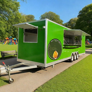 Camión de Comida Gigante Remolcable VIC-2, Hot Dogs, Helados, Frituras, BBQ, Desayuno y Aperitivos Famosos en Internet, Carrito de Venta Ambulante Comercial - Product Image 1