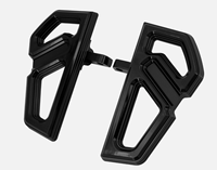 Remplacement de la planche de sol arrière pour passager en aluminium noir brillant pour Street Road Glide 00-23 Softail 86-17