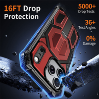 Coque de téléphone légère et fine avec texture blindée, support pliable à 120 degrés, antichoc avec airbag et protection anti-traces de doigts pour iPhone 16 17 18 ProMax