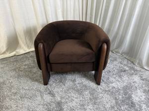 Juego de Sillones de Madera Maciza Italiana Disen, Sillón de Tela Suave para Sala de Estar, Club, Hotel, Hostal, Villa, Apartamento - Product Image 3