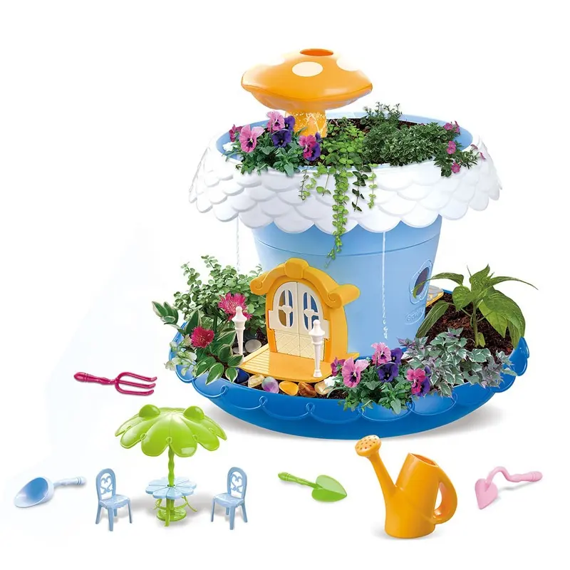 여자 아이들을위한 새로운 장난감 교육 내 마법의 정원 diy 심기 장난감 척 놀이 유치원