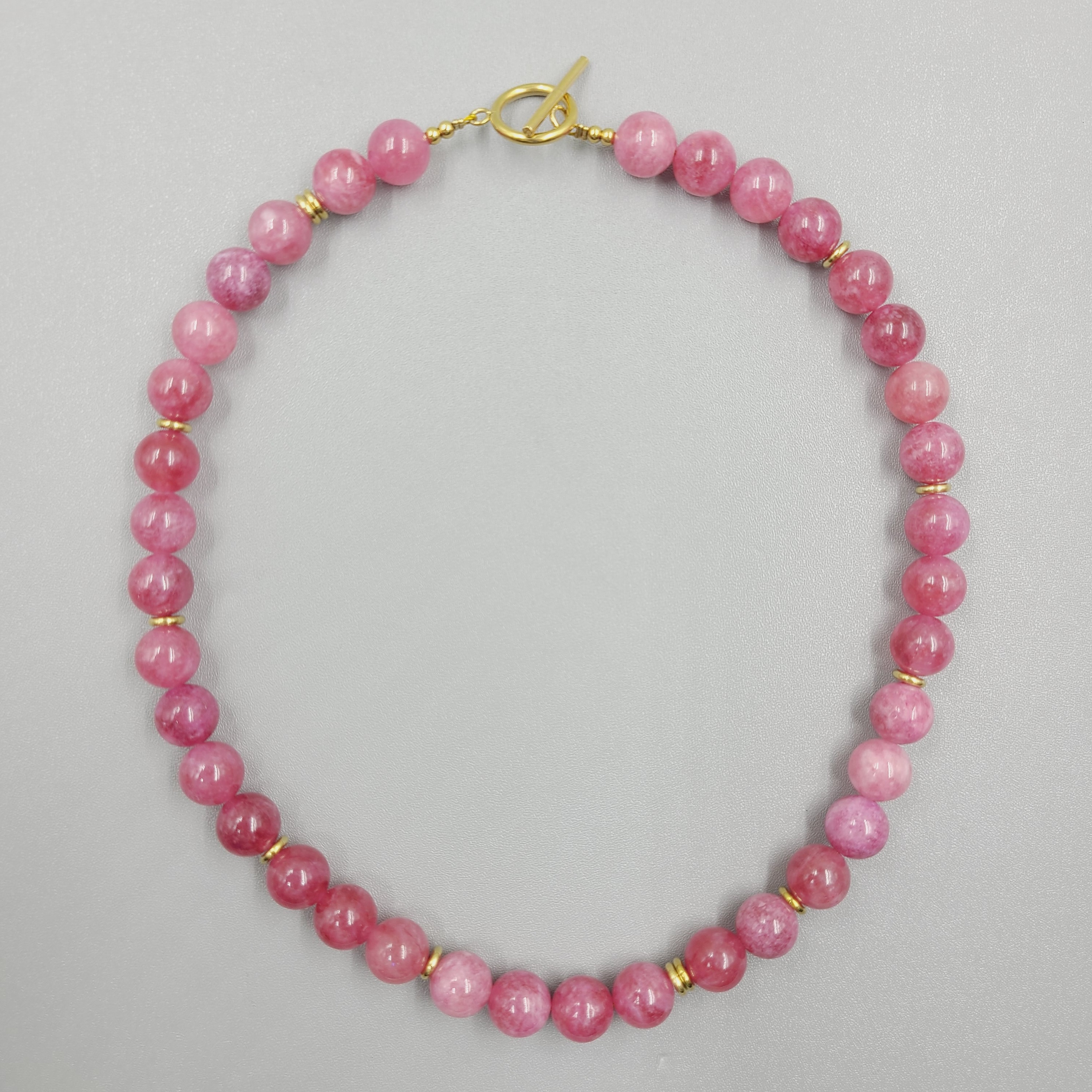 Collana calcedonio fragola