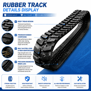 Piezas del tren de rodaje de excavadora, pista de goma, almohadilla de goma, zapatas de pista, almohadilla de pista para Komatsu Hyundai Kobelco <span class=keywords><strong>Carter</strong></span> Hitachi - Product Image 2