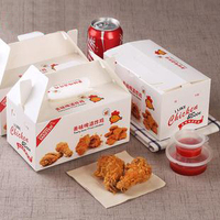 Poulet burger boîte emballage frites papier jetable à emporter poulet frit boîtes d'emballage