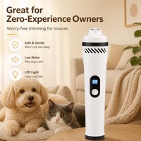 Coupe-ongles sans fil pour animaux de compagnie, design sans fil pour la maison et les voyages, pour chats, chiots et grands chiens, kit de lime à ongles pour animaux de compagnie