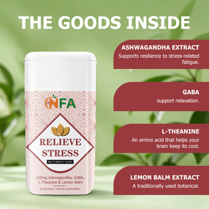High Quality Relieve Stress Sofrgels Multi Benefit <b>Blend</b> Supports Relaxationand and Ease Occasional Muscle Tension Soft Capsule - Product Image 5