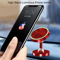 Support de téléphone universel en silicone lumineux et étanche avec aimants à double boule, rotation à 720 degrés, réglable et flexible pour voiture et bureau