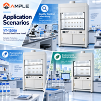 Hotte à fléaux en acier pour l'évacuation des fumées chimiques en laboratoire avec plan de travail en céramique, personnalisable OEM ODM, fourniture pour projets de laboratoire B2B