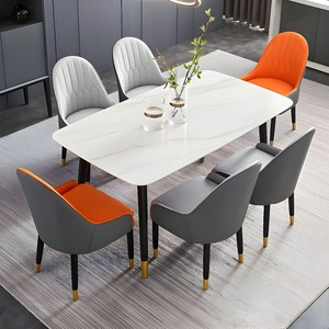 <span class=keywords><strong>Tavolo</strong></span> da Pranzo Semplice in Pietra Sinterizzata, Forma Rettangolare con Base a <span class=keywords><strong>4</strong></span> Gambe <span class=keywords><strong>per</strong></span> Cucina e Soggiorno - Product Image 6