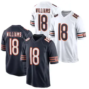 Caleb Williams #18 Chicago Jerseys 2024 Draft First Round Pick American Football Jersey Stitched Quality VP Limited Navy White