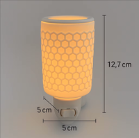 Diffuseur électrique de cire parfumée en nid d'abeille, brûleur d'huile parfumée à brancher, lampe d'aromathérapie avec interrupteur marche/arrêt pour la maison et la chambre à coucher