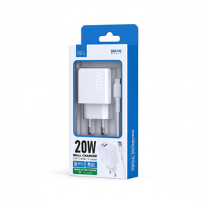 Chargeur mural 20W Type C vers Type C avec sortie USB A, charge rapide pour téléphone et tablette - Product Image 2