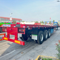 Remorque à lit plat pour expédition de conteneurs de 40 pieds Semi-remorque à 3 essieux à prix compétitif Remorques de camion